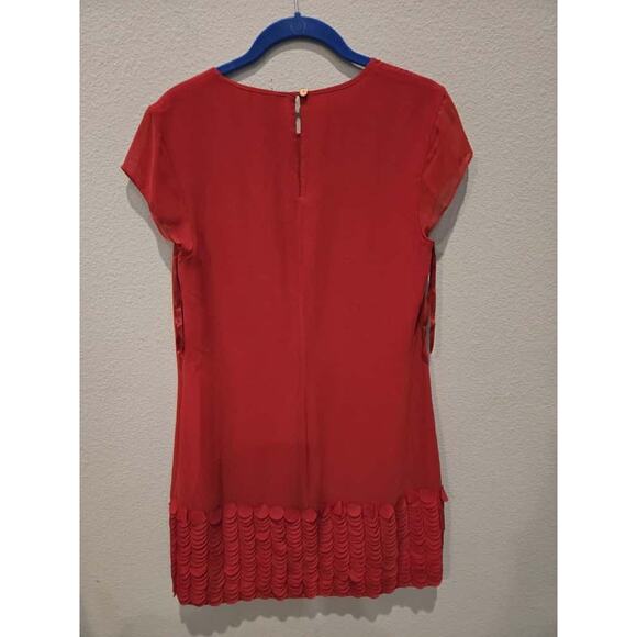 Ted Baker Glana Women's Red Cap Sleeve Circle Hem Mini Dress Size 2 - Picture 6 of 9